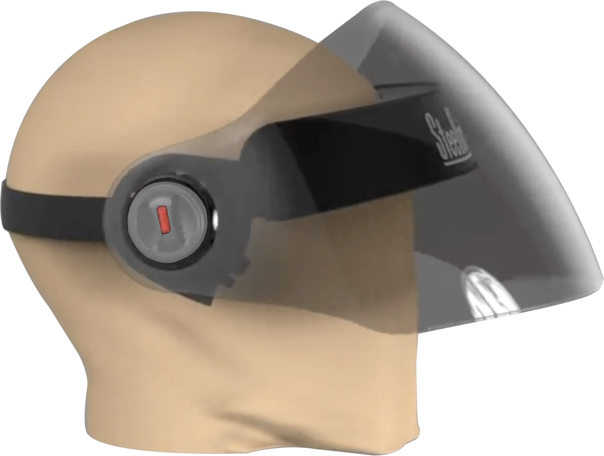 Steelbird Polycarbonate YS-10 Reuseable Helmet Visor Face Shield Mask (Black, Without Valve, Pack Of 4) For Unisex